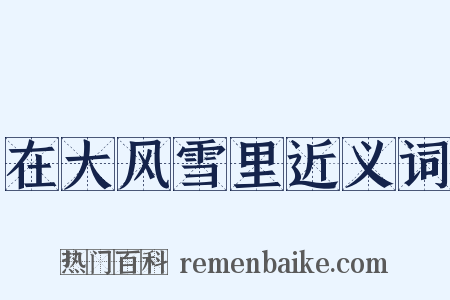 在大风雪里近义词是什么意思的图片